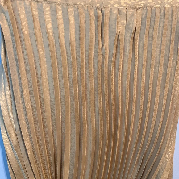 Japna size medium gold tan animal print cheetah midi skirt pleated accordion - Picture 3 of 7